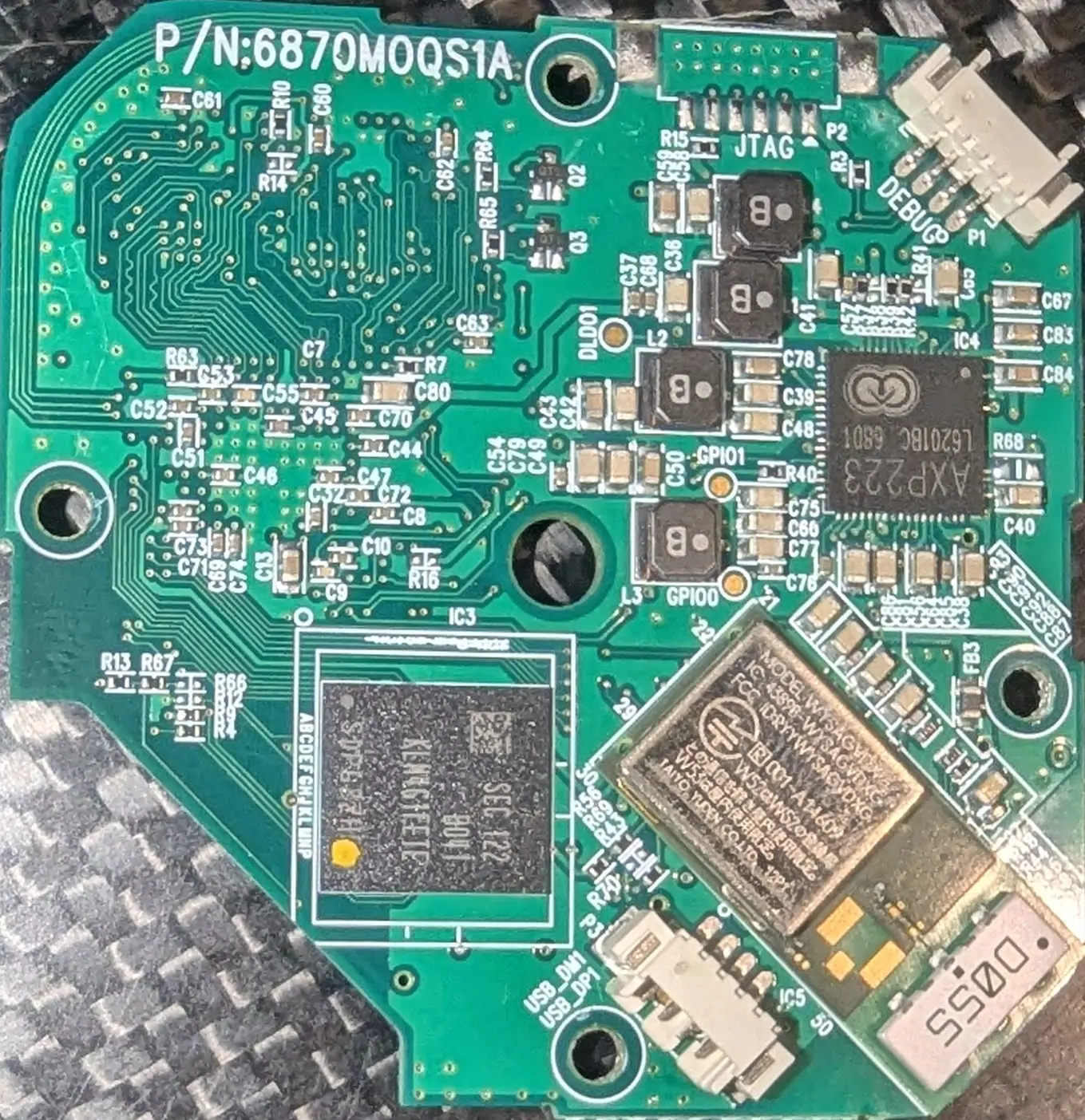 Back view of the PCB