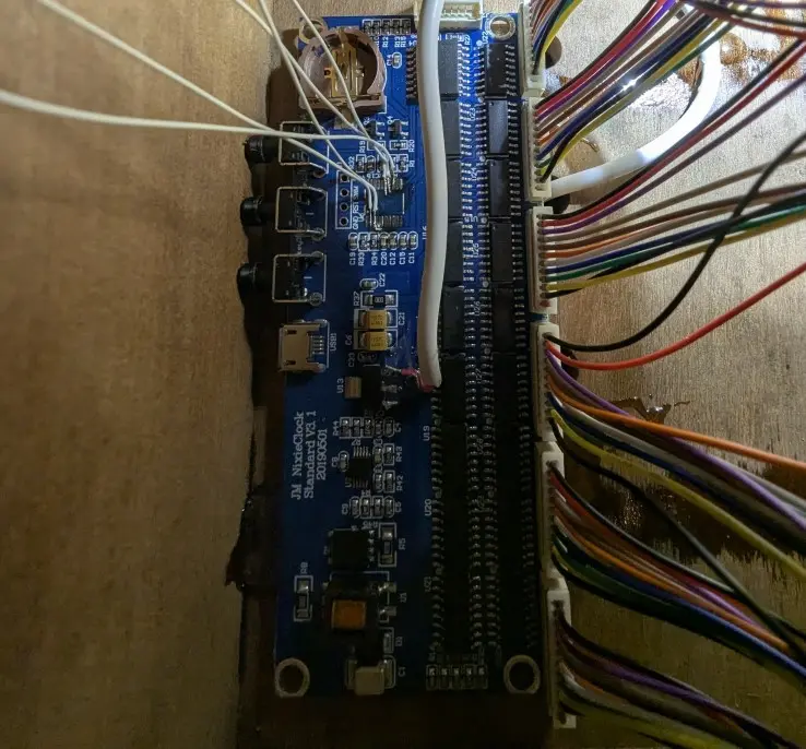 Soldering on the mod wires in the case