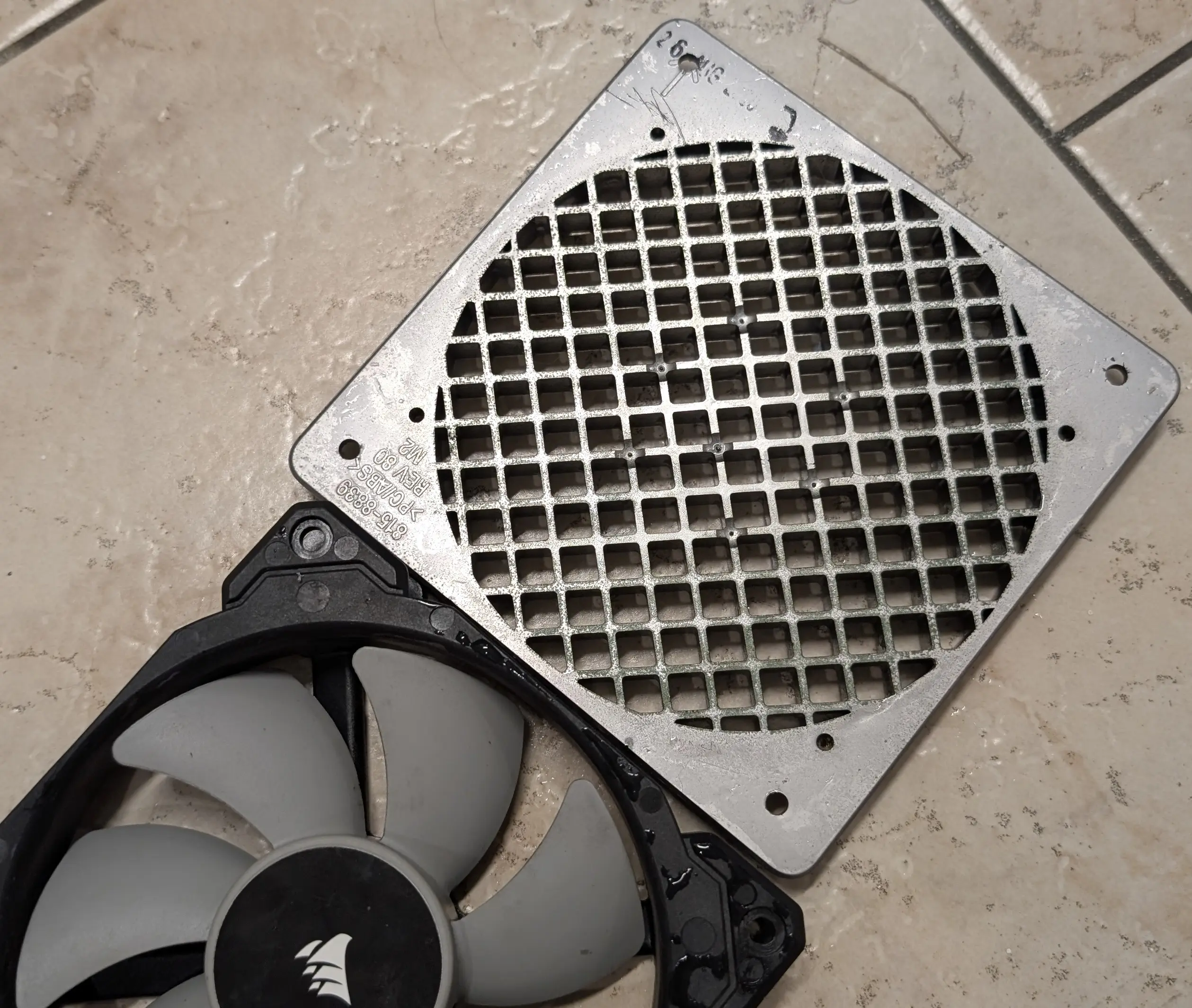 Drilling mounting holes for back fan