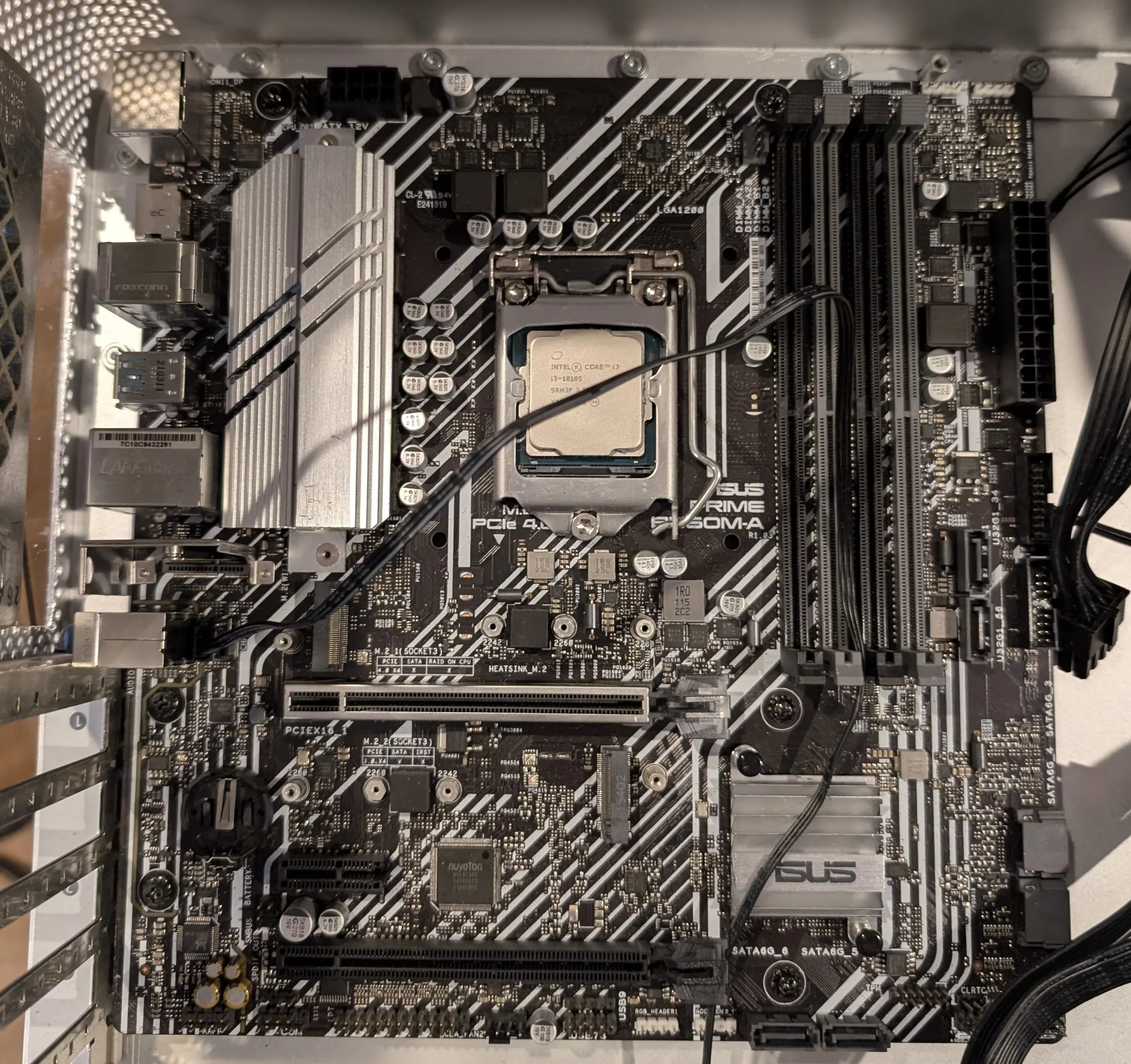 Motherboard installed